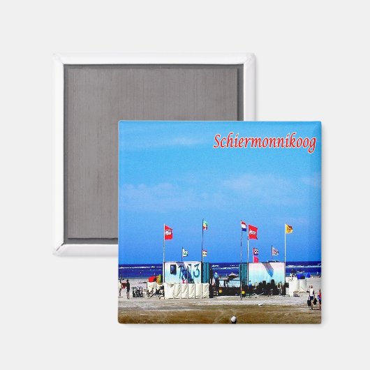 zNL022 SCHIERMONNIKOOG Strand, Friesen Inseln, Magnet (Vorderseite/Rückseite)