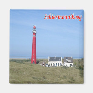 zNL026 SCHIERMONNIKOOG Leuchtturm, Kühlschrank Magnet