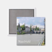 zNL027 MAASTRICHT Maas River MASS, Europa, Kühlsch Magnet (Vorderseite/Rückseite)