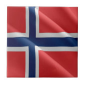 zNO002 NORWEGISCHE WELLENFLAG, Norwegen, Fliese (Vorderseite)