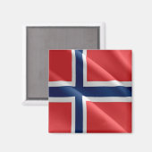 zNO002 NORWEGISCHE WELLENFLAG, Norwegen, Kühlschra Magnet (Vorderseite/Rückseite)