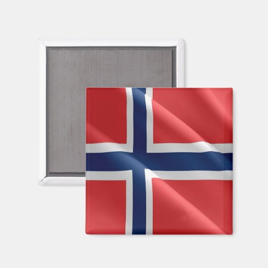zNO002 NORWEGISCHE WELLENFLAG, Norwegen, Kühlschra Magnet (Vorderseite/Rückseite)