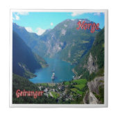 zNO005 GEIRANGER, Norwegen, Fliese (Vorderseite)