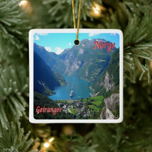 zNO005 GEIRANGER, Norwegen, Keramikornament (Baum)