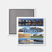 zNO006 OSLO, Norway, Europe, Fridge Magnet (Vorderseite/Rückseite)