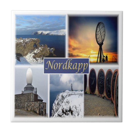 zNO007 NORDKAPP NORTH CAPE, Norwegen, Europa, Fliese (Vorderseite)