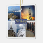 zNO007 NORDKAPP NORTH CAPE, Norwegen, Europa, Keramikornament (Links)