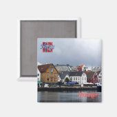 zNO010 STAVANGER, Norwegen, Europa, Kühlschrank Magnet (Vorderseite/Rückseite)