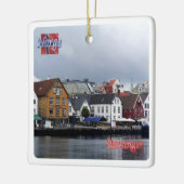 zNO010 STAVANGER, Norwegen, Keramikornament (Links)