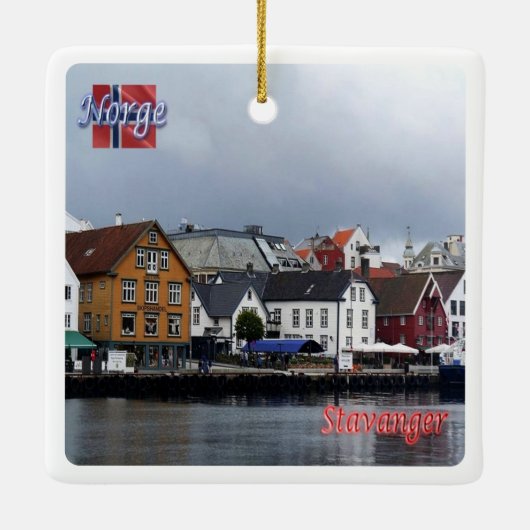zNO010 STAVANGER, Norwegen, Keramikornament (Rückseite)