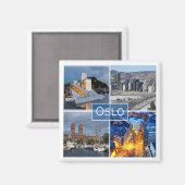 zNO011 OSLO, Norwegen, Europa, Kühlschrank Magnet (Vorderseite/Rückseite)