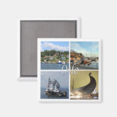 zNO013 OSLO, Norwegen, Europa, Kühlschrank Magnet (Vorderseite/Rückseite)