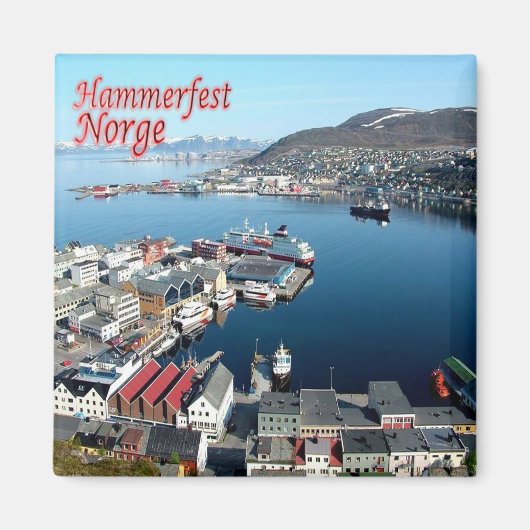 zNO016 HAMMERFEST, Norwegen, Europa, Kühlschrank Magnet (Vorne)