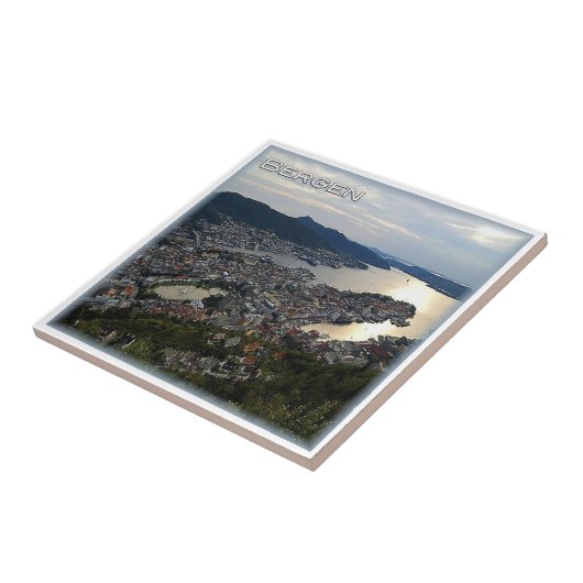 zNO018 BERGEN Panorama, Norwegen, Europa, Fliese (Seite)