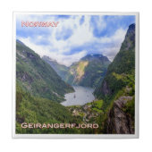 zNO019 GEIRANGERFJORD, Norwegen, Europa, Kühlschra Fliese (Vorderseite)
