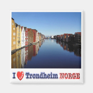 zNO026 TRONDHEIM "I Liebe", Norwegen, Europa, Kühl Magnet