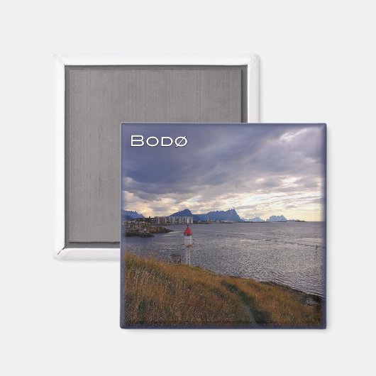 zNO030 BODØ, Norwegen, Europa, Kühlschrank Magnet (Vorderseite/Rückseite)