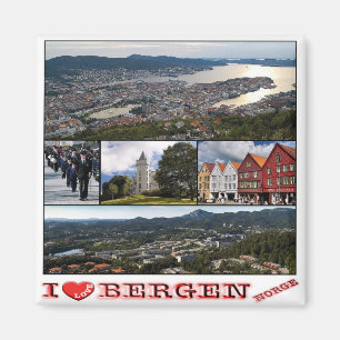 zNO040 BERGEN, Norwegen, Europa, Kühlschrank Magnet