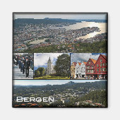 zNO043 BERGEN, Norwegen, Europa, Kühlschrank Magnet (Vorne)