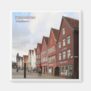 zNO044 BERGEN BRYGGEN, Norwegen, Europa, Kühlschra Magnet