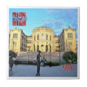 zNO045 OSLO Stortingsbygningen, Norwegen, Fliese (Vorderseite)