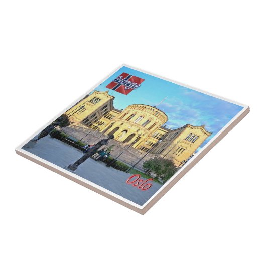 zNO045 OSLO Stortingsbygningen, Norwegen, Fliese (Seite)