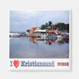 zNO048 KRISTIANSAND "I Liebe", Norwegen, Kühlschra Magnet
