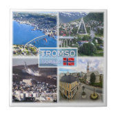 zNO049 TROMSO Artische Kathedrale, Luft, Norwegen Fliese (Vorderseite)