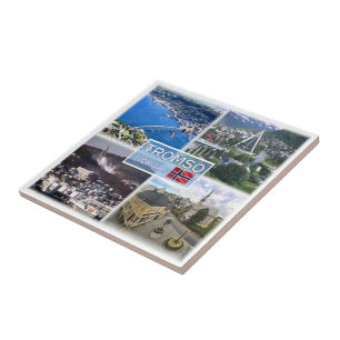 zNO049 TROMSO Artische Kathedrale, Luft, Norwegen Fliese