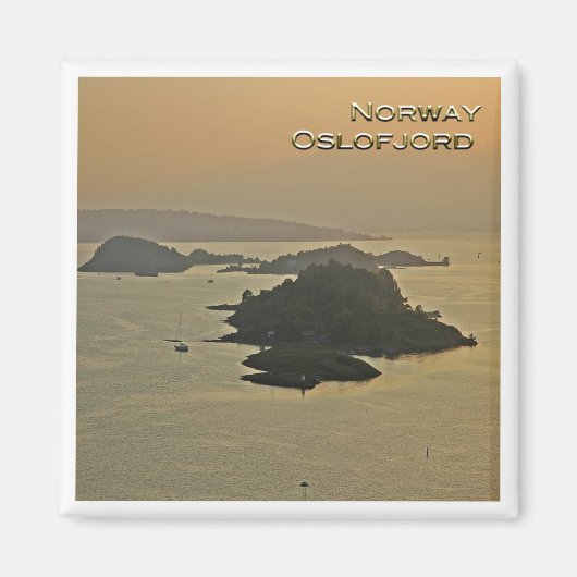 zNO056 OSLOFJORD aus Ekeberg in Oslo, Norwegen, Magnet (Vorne)