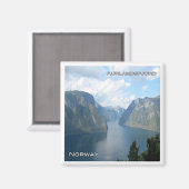 zNO061 AURLANDSFJORDEN aus Stegastein, Norwegen, Magnet (Vorderseite/Rückseite)