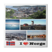 zNO068 NORWEGEN NORGE, "I Liebe", Fliese (Vorderseite)