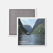 zNO091 NAERØYFJORD GUDVANGEN Fährschiff, Norwegen, Magnet (Vorderseite/Rückseite)