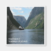 zNO091 NAERØYFJORD GUDVANGEN Fährschiff, Norwegen, Magnet (Vorne)