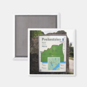 zNO098 PREIKESTOLEN TRAIL MAP Lysefjorden, Norwege Magnet (Vorderseite/Rückseite)