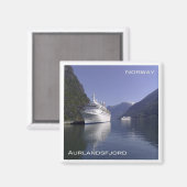 zNO101 AURLANDSFJORD, Kreuzfahrtschiff in Flåm, No Magnet (Vorderseite/Rückseite)