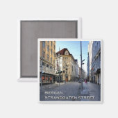 zNO103 BERGEN Strandgaten, Norwegen, Kühlschrank Magnet (Vorderseite/Rückseite)