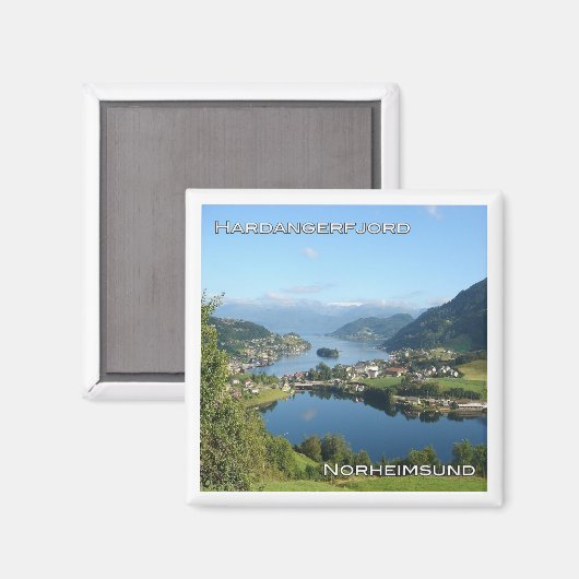 zNO114 HARDANGERFJORD NORHEIMSUND, Norwegen, Kühls Magnet (Vorderseite/Rückseite)