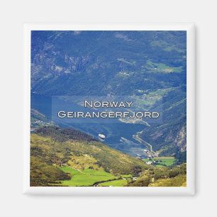 zNO115 GEIRANGERFJORD aus DALSNIBBA, Norwegen, Magnet
