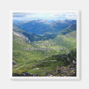 zNO116 GEIRANGERFJORD aus DALSNIBBA, Norwegen, Magnet