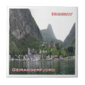 zNO120 GEIRANGERFJORD panorama, Norwegen, Fliese (Vorderseite)