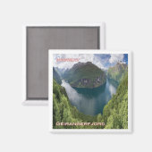 zNO121 GEIRANGERFJORD panorama, Norwegen, Kühlschr Magnet (Vorderseite/Rückseite)