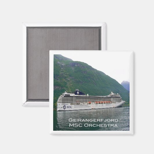 zNO122 GEIRANGERFJORD, MSC Orchestra, Norwegen, Magnet (Vorderseite/Rückseite)