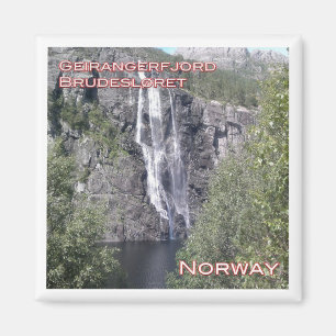 zNO124 GEIRANGERFJORD BRUDESLØRET, Norwegen, Kühls Magnet