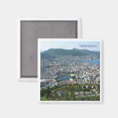 zNO127 BERGEN Panorama, Norwegen, Kühlschrank Magnet (Vorderseite/Rückseite)