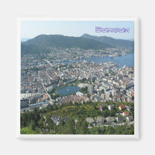 zNO127 BERGEN Panorama, Norwegen, Kühlschrank Magnet