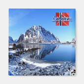 zNO138 WINTER auf den LOFOTEN-Inseln, Norwegen, Magnet (Vorne)