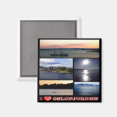 zNO158 OSLOFJORDEN "I Liebe", Norwegen, Kühlschran Magnet (Vorderseite/Rückseite)