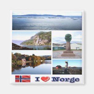 zNO171 NORGE "I Liebe", Norwegen, Kühlschrank Magnet