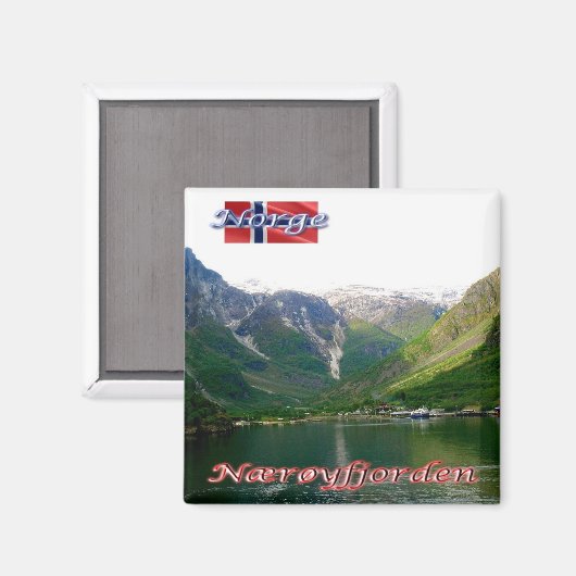 zNO176 NAERØYFJORDEN, Norwegen, Europa, Kühlschran Magnet (Vorderseite/Rückseite)